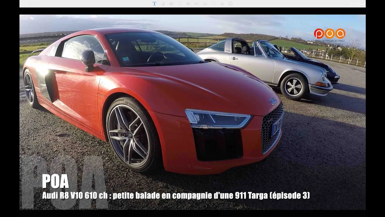 Audi R8 V10 plus 2016 : la balade avec la 911 Targa - Essai 3/4