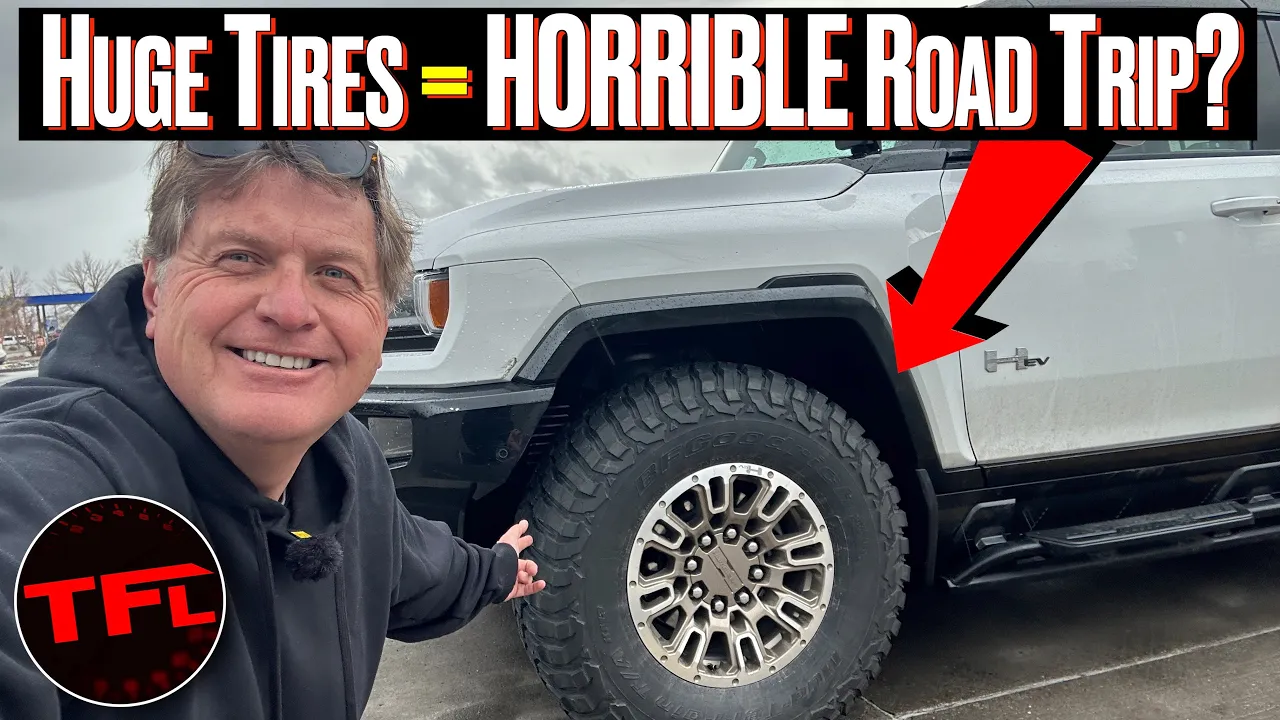 I was Stunned By How Much Cold Temps & MASSIVE Tires Limit EV Range on a Snowy Winter Road Trip!