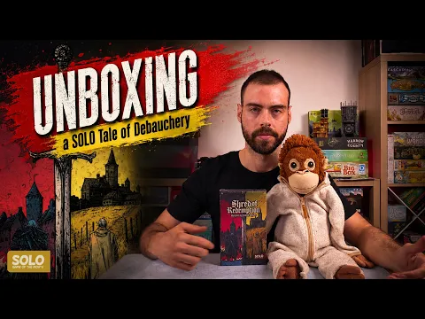 Shred of Redemption | Unboxing a SOLO Tale of Debauchery | Solo Game of the Month