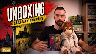 Shred of Redemption | Unboxing a SOLO Tale of Debauchery | Solo Game of the Month