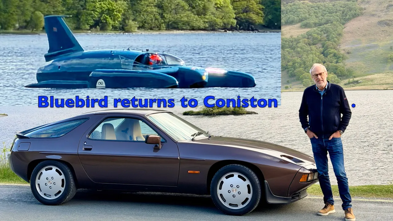 New to the garage Porsche 928 road trip to Coniston to see Campbell's Bluebird K7 in action again