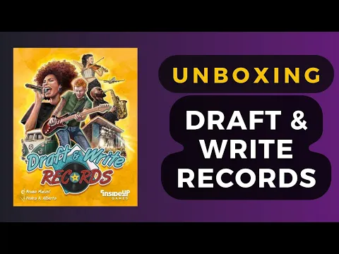 Draft and Write Records Boardgame Unboxing | DaniCha