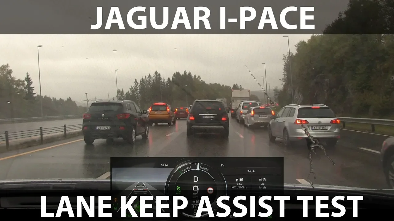I-Pace auto steer test in traffic