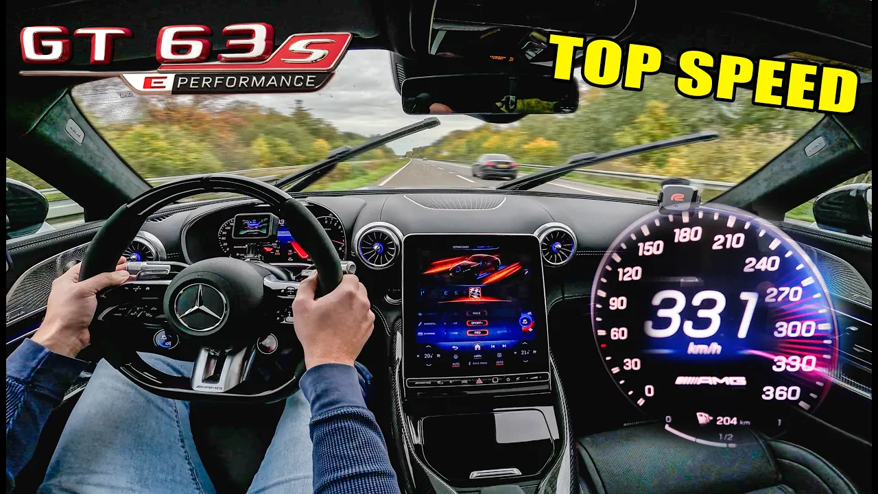 816HP Mercedes AMG GT63 SE is SUPER FAST on AUTOBAHN