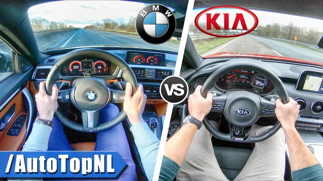 Kia Stinger GT vs BMW 440i xDrive | 0-250km/h ACCELERATION TOP SPEED POV & SOUND by AutoTopNL
