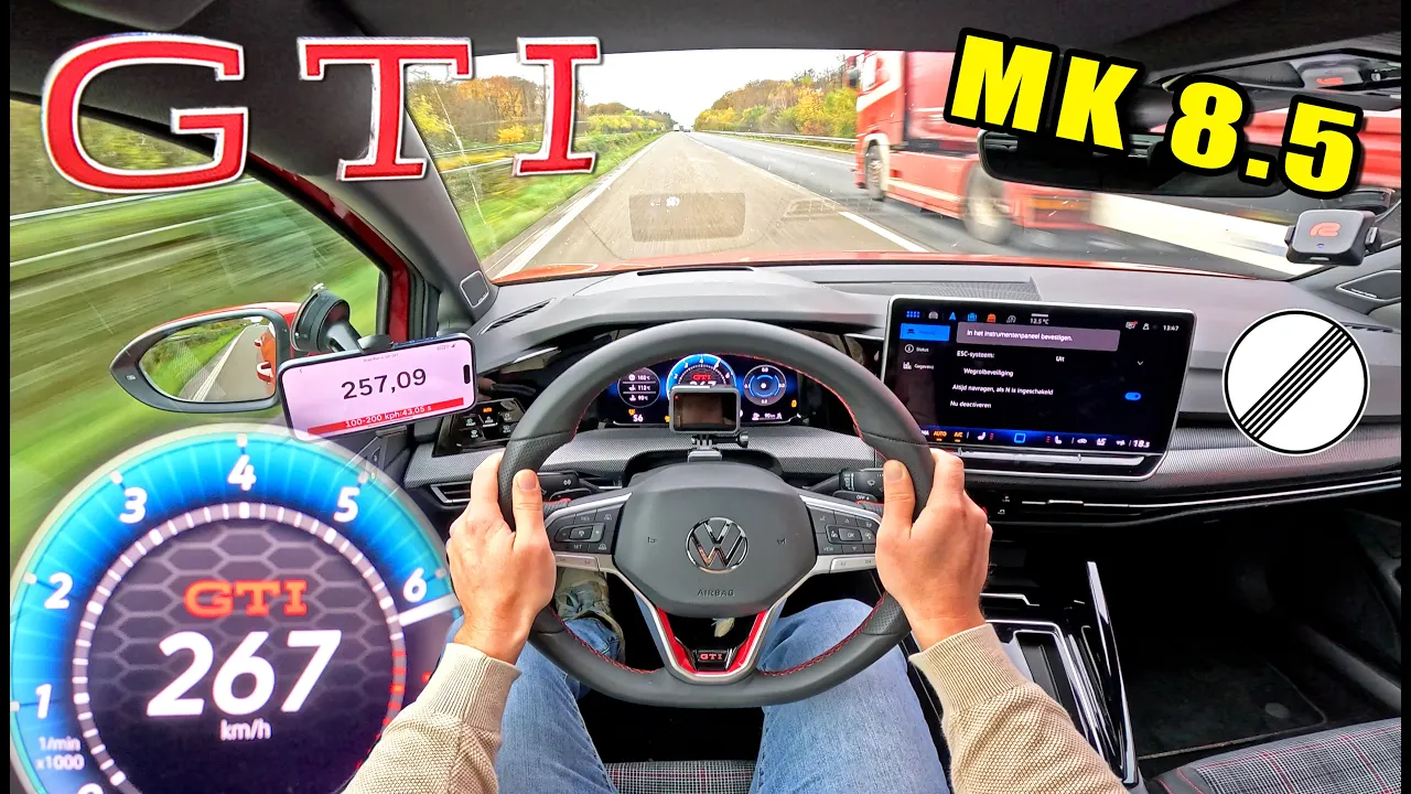 2025 NEW! VW GOLF GTI MK8.5 // TOP SPEED on AUTOBAHN