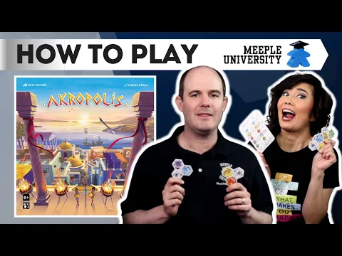 Akropolis 🕍🏝️ - Tile laying city building - How to play board game.