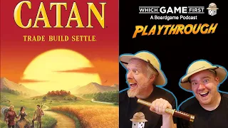Catan playthrough by Which Game First: A Board Game Podcast