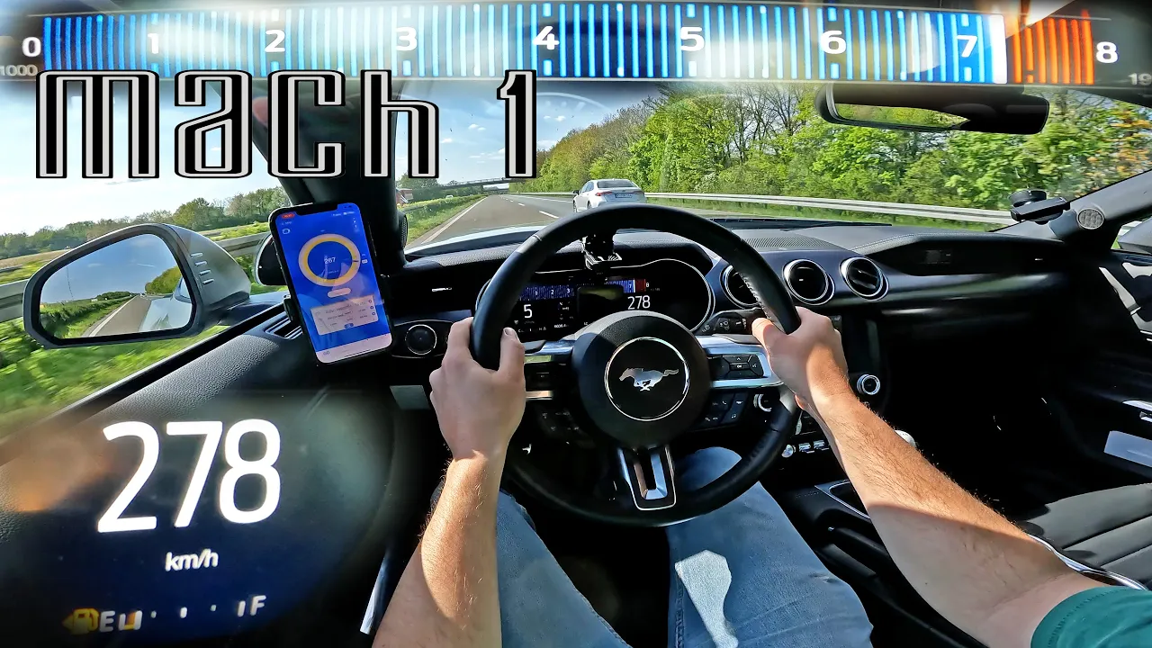 FORD MUSTANG MACH 1 hunting for TOP SPEED on AUTOBAHN!
