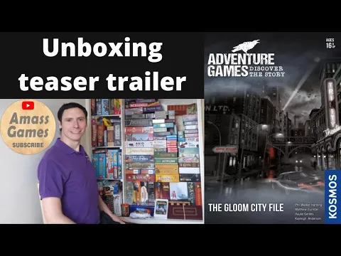 Adventure Games: The Gloom City File #boardgame #unboxing #teaser #trailer #tabletop #overview