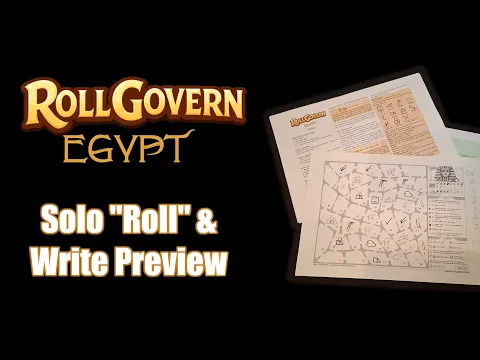 RollGovern Egypt - Solo "Roll" & Write Preview