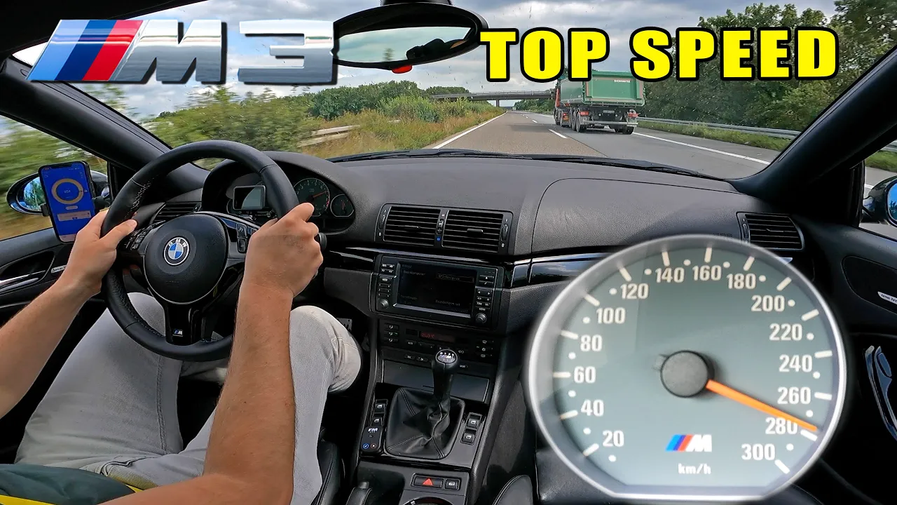 BMW M3 E46 *MANUAL* TOP SPEED on AUTOBAHN [NO SPEED LIMIT]
