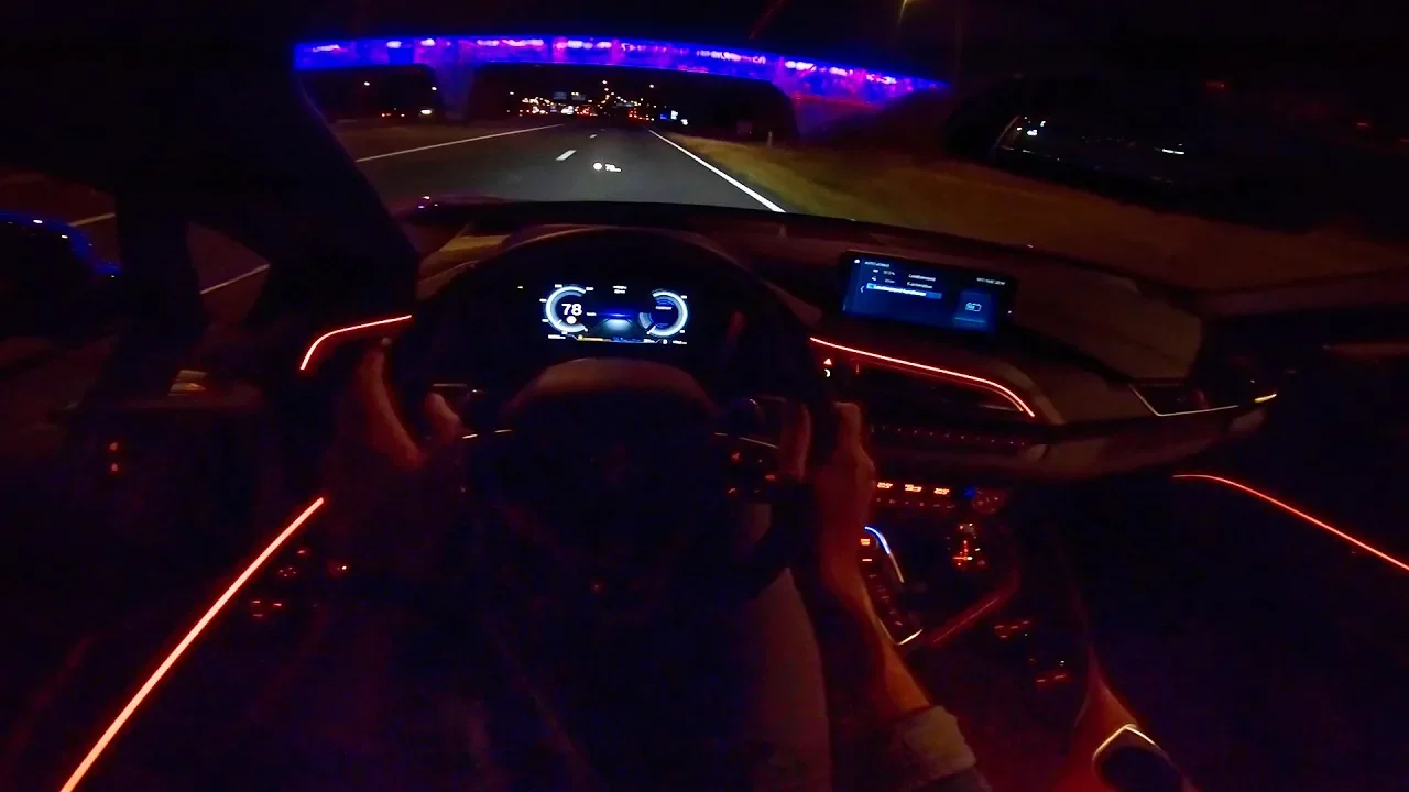 2019 BMW i8 Roadster | POV NIGHT DRIVE | Ambient Lighting by AutoTopNL