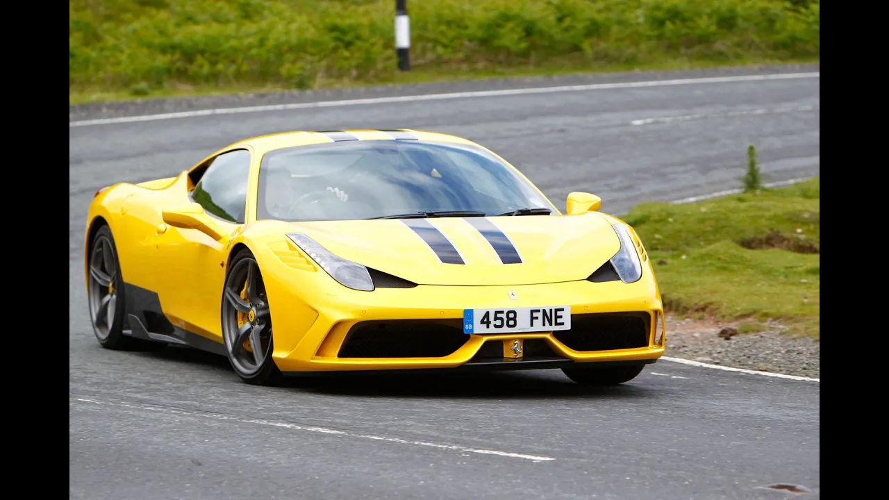 Ferrari's 597bhp 458 Speciale driven to the limit on track