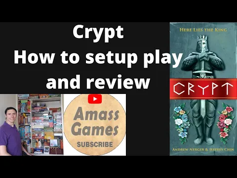 Crypt board game - How to setup, play and review. * Amass Games * Dice placement, set collection