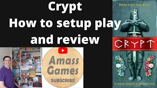 Crypt board game - How to setup, play and review. * Amass Games * Dice placement, set collection