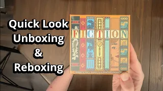 Fiction - Party Word Game - Quick Look Unboxing & Reboxing - What's in the Box?