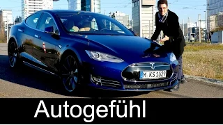 New Tesla Model S p90D insane speed FULL REVIEW test driven & Autopilot autonomous drive Neuer