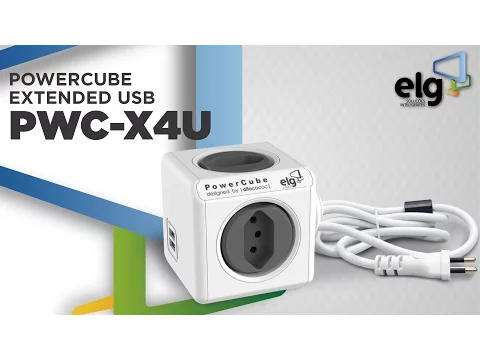 Extensão Extended PowerCube Branco e Cinza ELG