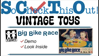 Tomy Big Bike Race - bicycle racing toy. Very rare game. Bet on your rider as they go round a track.