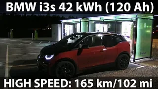 BMW i3 42 kWh (120 Ah) high speed test
