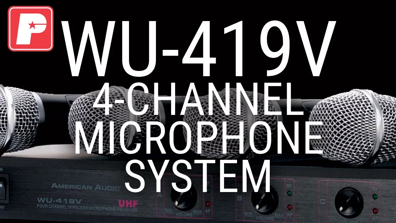 Product video thumbnail for American Audio WU-419V 4-Channel UHF Wireless Microphone Set