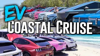 Let's CRUISE the 101 with EV friends & have an ELECTRIC Car Show | ZERO RUN!