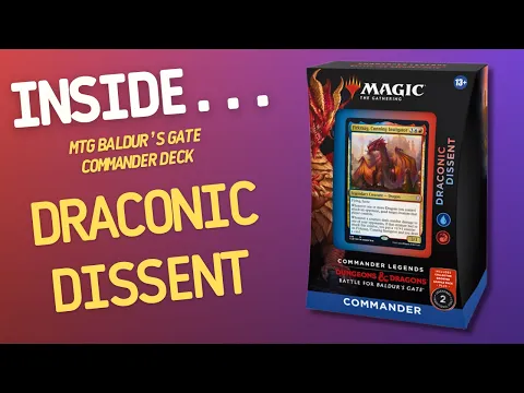 Magic The Gathering Battle for Baldur’s Gate Draconic Dissent Commander Deck | Inside #688