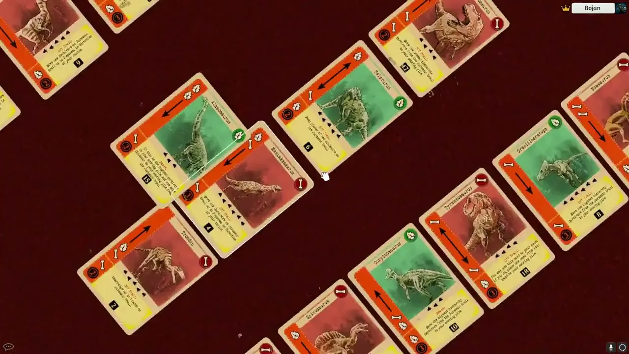 Jurassic Trail - Example of 2 player game
