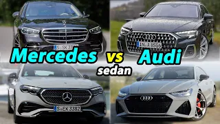 Mercedes vs Audi sedan comparison: S-Class vs A8, E-Class vs A6 / A7, C-Class vs A4 / A5