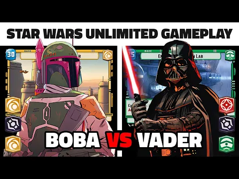 Boba Cunning VS Darth Vader Command - IRL Star Wars Unlimited Gameplay! SWU TCG FFG