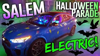 Driving a 2024 Electric Mustang Mach-E GT in the Salem Haunted Happenings Halloween Parade!