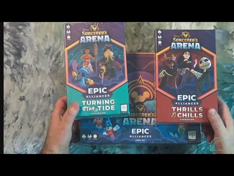 Unboxing Disney Sorcerer's Arena Epic Alliances Thrills and Chills and Turning the Tide Expansions