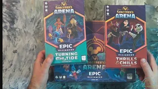 Unboxing Disney Sorcerer's Arena Epic Alliances Thrills and Chills and Turning the Tide Expansions