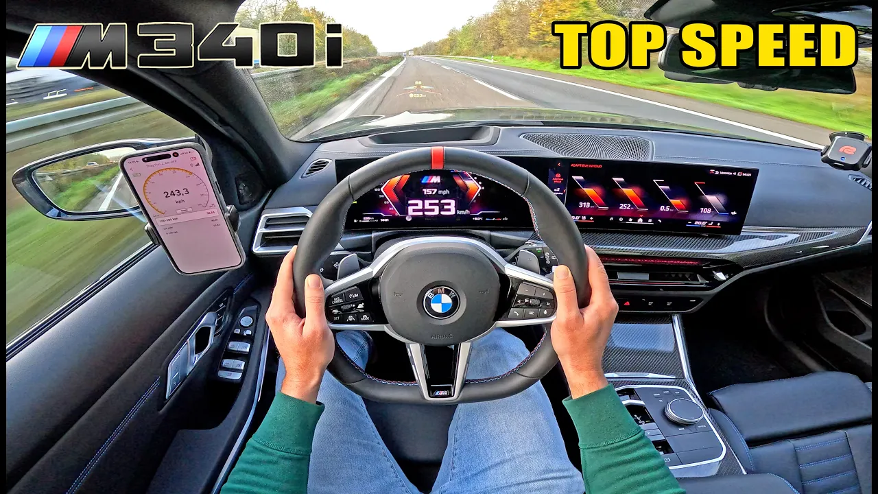 BMW M340i LCI II // 0-100 100-200 & TOP SPEED POV on AUTOBAHN
