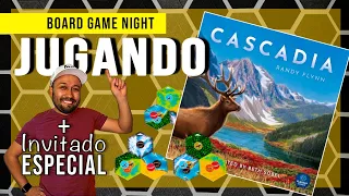 JUGANDO CASCADIA ︎ Cómo jugar Cascadia Partida Español Latino | BGN 035