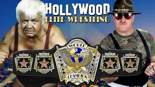 90 - Hollywood Elite Wrestling Filsinger Games Legends of Wrestling Jackie Fargo vs. Sgt. Slaughter