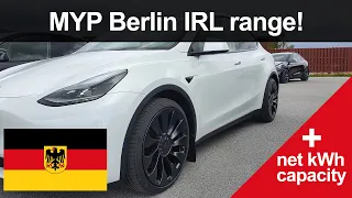 Model Y performance from Berlin - Real range and consumption