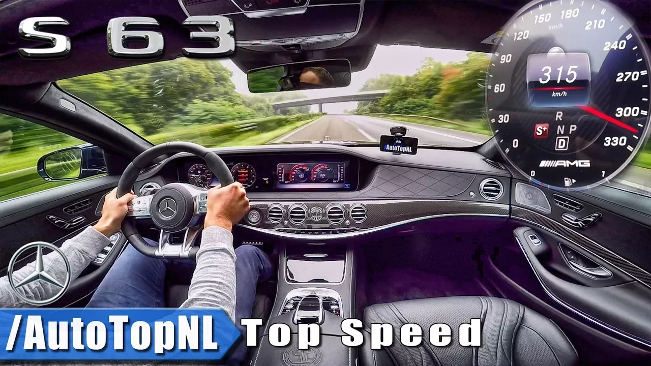 315km/h Mercedes-AMG S63 4Matic+ AUTOBAHN TOP SPEED by AutoTopNL