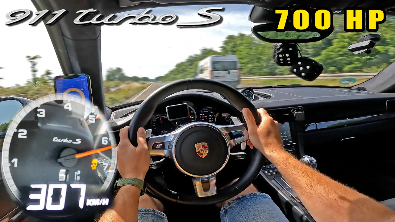 700HP Porsche 991.1 Turbo S goes like HELL on Autobahn!