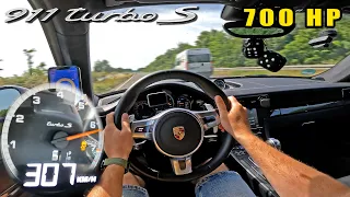 700HP Porsche 991.1 Turbo S goes like HELL on Autobahn!