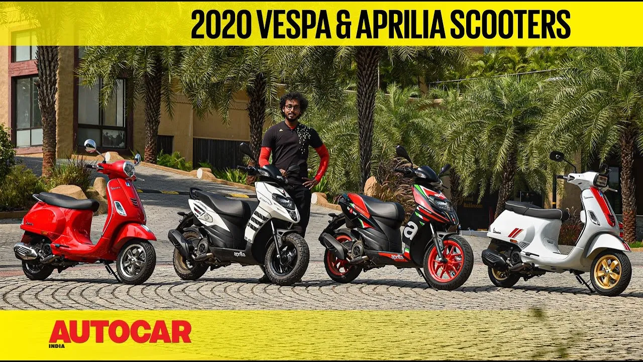 2020 Aprilia and Vespa scooters - What's your pick- speed or retro cool? | First Ride| Autocar India