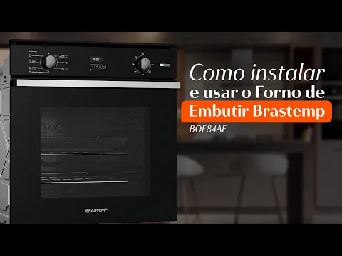 Forno Elétrico de Embutir 84L Brastemp com Grill Timer e Função Air Fryer BOF84AR Inox 220V