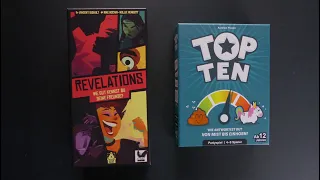 Double Feature Partyspiele - Top Ten und Revelations - Regeln und Review