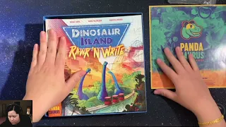 My unboxing of Dinosaur Island Rawr and Write Kickstarter Edition