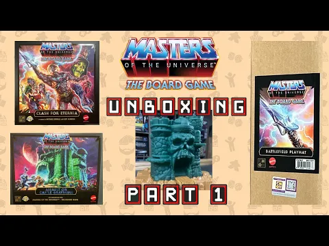 UNBOXING | Part 1 | MotU Board Game Clash for Eternia | Core Game, Play Mat, & Castle Grayskull