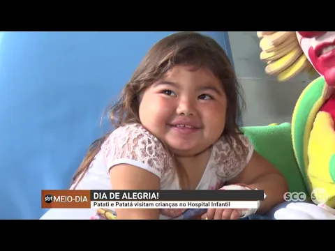 PATATI E PATATÁ VISITAM CRIANÇAS NO HOSPITAL INFANTIL
