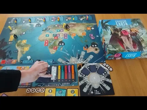 Excavation Earth how to setup play and review medium heavy euro sci-fi Turczi board game AmassGames