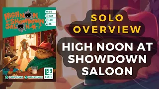 High Noon at Showdown Saloon Boardgame Solo Overview | DaniCha