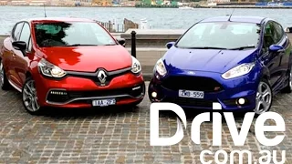 Ford Fiesta ST v Renault Clio RS Sport Video Review | Drive.com.au